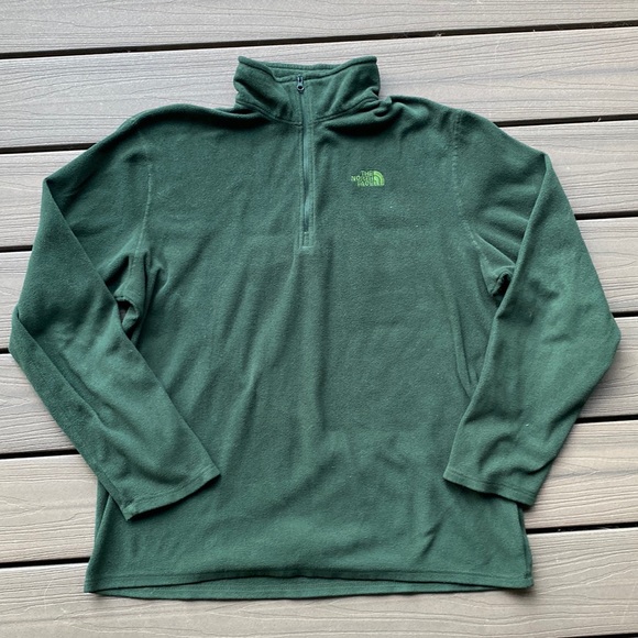 The North Face Sweaters - Green North Face Quarter Zip Fleece
